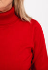 Micha Polo Neck Sweater, Red