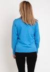 Micha Mock Neck Fine Knit Sweater, Blue