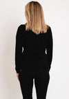 Micha Mock Neck Fine Knit Sweater, Black