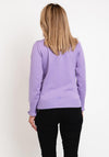 Micha Frilled High Neck Sweater, Lilac