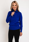 Micha Zip Funnel Neck Sweater, Royal Blue