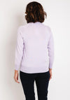 Micha Button Shoulder Sweater, Lilac