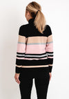 Micha Roll Neck Stripe Knit Sweater, Multi