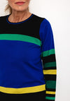 Micha Round Neck Stripe Knit Sweater, Multi