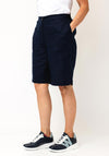 Micha Linen Relaxed Wide Leg Shorts, Navy