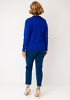 Micha Round Neck Fine Cardigan, Blue