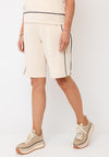 Micha Contrast Detail Elasticated Waist Shorts, Beige