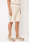 Micha Contrast Detail Elasticated Waist Shorts, Beige