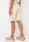 Micha Contrast Detail Elasticated Waist Shorts, Beige