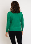 Micha Buttoned Funnel Neck Sweater, Green