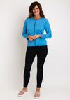 Micha Scallop Trim Cardigan, Blue