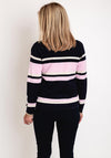 Micha Striped Knitted Cardigan. Navy & Rose
