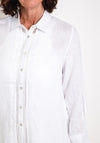 Micha Embroidered Detail Linen Shirt, White