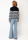 Micha Chunky Knit Striped Cardigan, Navy