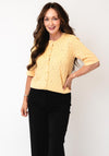 Micha Textured Button Down Cardigan, Butter Yellow