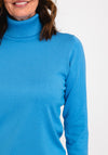 Micha Polo Neck Sweater, Blue