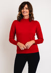 Micha Mock Neck Sweater, Red