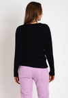Micha Lattice Print Knit Sweater, Navy