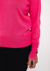 Micha V-Neck Autumn Viscose Knit Sweater, Pink