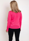 Micha V-Neck Autumn Viscose Knit Sweater, Pink