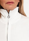 Micha Zip Funnel Neck Sweater,White