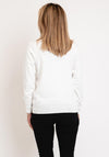 Micha Zip Funnel Neck Sweater,White