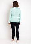 Micha V-Neck Cable Knit Sweater, Mint