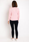Micha Round Neck Cable Knit Sweater, Pink