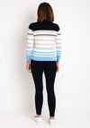 Micha Half Zip Striped Sweater, Multi