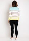 Micha Half Zip Striped Sweater, Multi