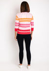Micha Round Neck Zig Zag Sweater, Pink