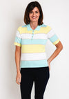 Micha Snap Button Polo Shirt, Multi