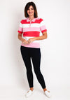 Micha Snap Button Polo Shirt, Pink