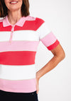Micha Snap Button Polo Shirt, Pink