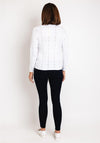 Micha V-Neck Zig Zag Embossed Sweater, White