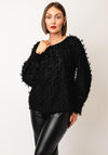 Micha Fringe Detail Blouse, Black