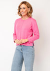 Micha Round Neck Cotton Jumper, Pink