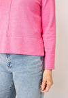 Micha Round Neck Cotton Jumper, Pink