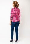 Micha Abstract Print Top, Pink