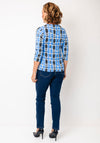 Micha Abstract Print Top, Blue