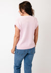 Micha Knitted Patterned Vest, Pink Multi