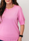 Micha Frilled Detail Top, Pink