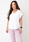 Micha Basic with Shoulder Detail T-Shirt, White