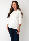 Micha Stitch with Pearl Detail Knitted Jumper, Cream