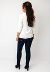 Micha Stitch with Pearl Detail Knitted Jumper, Cream