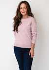 Micha Stitch with Pearl Detail Knitted Jumper, Pink