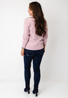 Micha Stitch with Pearl Detail Knitted Jumper, Pink