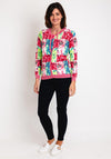 Micha Round Neck Patchwork Top & Cardigan Twinset, Pink