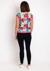 Micha Round Neck Patchwork Top & Cardigan Twinset, Pink
