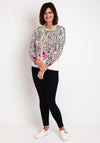 Micha Round Neck Leopard Print Top & Cardigan Twinset, Multi